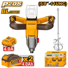 INGCO - Mezcladora de Pintura y Concreto Inalámbrica 20V 800RPM UMXLI20162