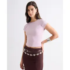 SEVEN SEVEN - Camiseta De Silueta Definida Para Mujer Rosado