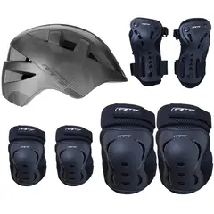 GW - Casco + Protectores Niño Niña Bicicleta Monopatin Patinaje