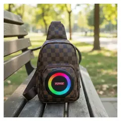 GENERICO - Morral Pechera Bolso Con Parlante Bluetooth Luces Led