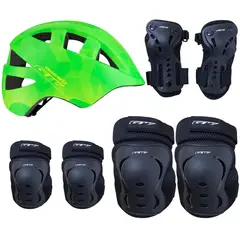 GW - Casco + Protectores Niño Niña Bicicleta Monopatin Patinaje