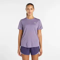 NEW BALANCE - Camisa Deportiva Originales Athletics Lila Mujer