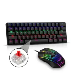 T-DAGGER - Combo Teclado y Mouse Main Force Lite Black T-TGS008- LIT SW RED