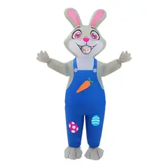 GENERICO - Disfraz Inflable de Conejo Infantil 120-150 cm con Ventilador Integrado