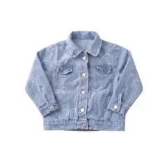 BIGBOYS - Chaqueta Jean Moñitos Azul Medio Niña