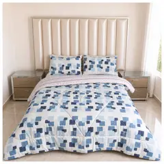 HOGARETO - Edredón Doble Faz Cama Doble 140x190cm Cubo