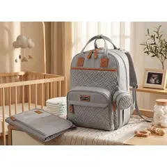 BRITOCHET - Bolso Pañalera Multifuncional Cambiador Portatil Monedero