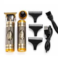 GENERICO - Cortadora Profesional T9 Inalámbrica Recargable USB para Barba, Cabello 3 en 2