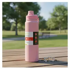 AMERICAN GENERICS - TERMO TERMICO DEPORTIVO 800ML ROSADO