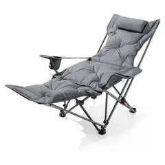 CHINA GLAZE - Silla para camping reclinable acolchada con reposapies