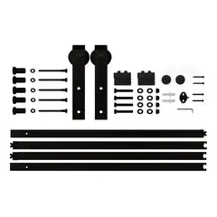 QUICK - Kit Correderas 2mt Para Colgar 1 Puerta Estilo Granero