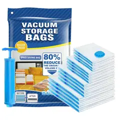 GENERICO - Set X12 Bolsas Ahorradoras de Espacio + Bomba