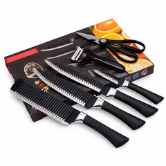 GENERICO - Juego Set de Cuchillos x 6 Piezas Profesional Genérico