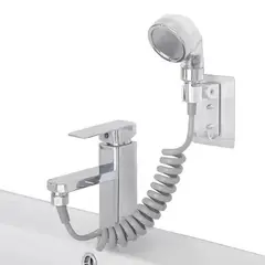 GENERICO - Extensor de Grifo Lavamanos con Cabezal de Ducha Color Gris