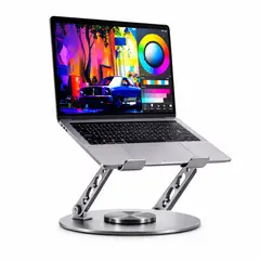 GENERICO - Base Soporte Ajustable Pc Portatil Laptop Ergonomico Aluminio