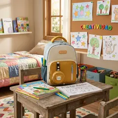 BRITOCHET - REF 0645 Bolso Morral Maletin Escolar Con Monedero Niño Niña
