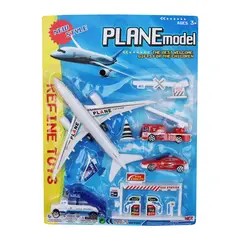 GENERICO - Set Avión Bomberos Carro Juguete Para Niños + Accesorios