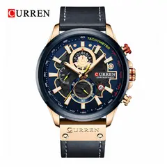 CURREN - Reloj 8380 Cronógrafo Para Hombre Moderno Elegante Ejecutivo En Cuero