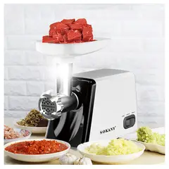 SOKANY - Molino De Carne Multifuncional De 2500 W Con Accesorios