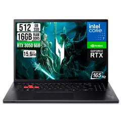 ACER - Portátil Nitro 16 Gamer RTX 3050 6GB Intel Core 7 240H 16GB RAM DDR5 SSD 512GB 16” WUXGA 165Hz
