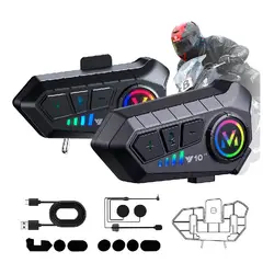 CHINA GLAZE - Telecomunicadores JZAQ Y10-2X para motociclista con bluetooth y audifonos 2 unidades
