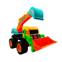 GENERICO - Carro Camion Retroexcavadora Grande Construcción Juguet Niño