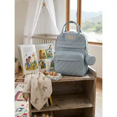 BRITOCHET - REF BC-9000-17 Bolso Pañalera Mochila Moderno Multifuncional Monedero
