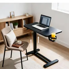 MUEBLES FIOTTI - Mesa Auxiliar Ajustable Negra ELLEVARE