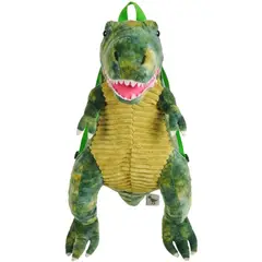 GENERICO - Mochila Dinosaurio Peluche T-rex Verde Infantil