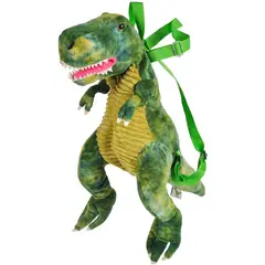 GENERICO - Mochila Dinosaurio Peluche T-rex Verde Infantil