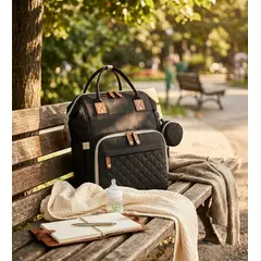 BRITOCHET - BC-9000-4 Bolso Pañalera Multifuncional Con Cambiador Monedero Usb