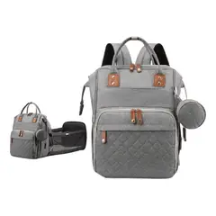BRITOCHET - BC-9000-4 Bolso Pañalera Multifuncional Con Cambiador Monedero Usb