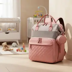 BRITOCHET - Bolso Pañalera Multifuncional Con Cambiador Monedero Usb