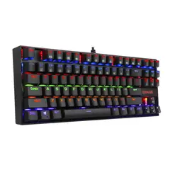 REDRAGON - Teclado Mec TKL 75% KUMARA K552 Negro + Cable USB + Luz RGB + Swich Azul + Estructura en Acero + Español
