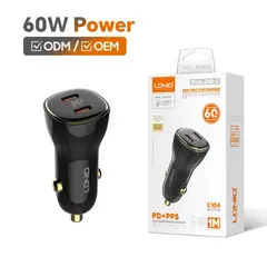LDNIO - Cargador de Auto Carga Rápida 60W PD 4.0