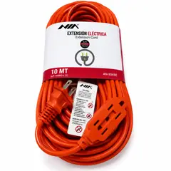 NIA - Extensión 10 Metros Cable Eléctrico Reforzado 15A
