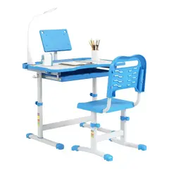 GENERICO - Juego De Escritorio Y Silla Ajustable Para Niños Con Luz Usb
