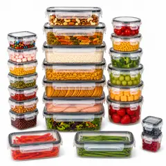 ONE PIXEL - Recipientes Conservadores De Alimentos Hermeticos Con Etiquetas 24PCS