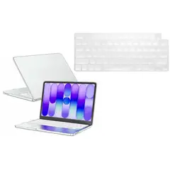 GENERICO - ESTUCHE CARCASA CASE TRANSPARENTE PARA MACBOOK NEO + PROTECTOR TECLADO