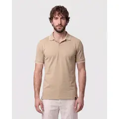 PATPRIMO - Polo Para Hombre Cuello Maquina Beige #44118213