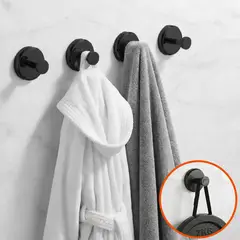 ZOCOCIO - Gancho Con Ventosa De Acero Inoxidable Ultraresistente X4