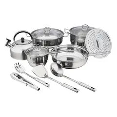 U BUY - Bateria De Cocina Acero Inoxidable Inducción 14 Piezas
