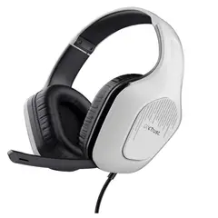 TRUST - Diadema Gamer ZIROX Alámbrica NegroBlanco con Micrófono Diadema Alámbrica con Micrófono