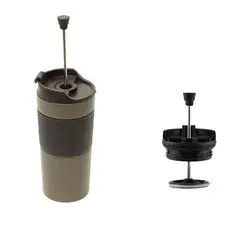 GENERICO - Termo Prensa Francesa Cafe Infusor Te Portatil 450 Ml Filtro Verde