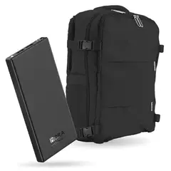 INNOVA - Morral De Viaje Negro Con Power Bank 10000mah Laptop