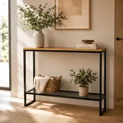 LJ HOME - Mueble Recibidor industrial - Tipo Madera Melamina Atenas