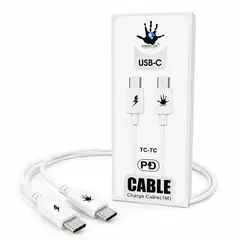 GENERICO - Cable USB-C A USB-C PD Carga Rápida 1 Metro American