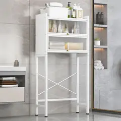 POLASUP - Organizador Lavandería Rack 3 Niveles Para Lavadora Acero Carbono Ahorra Espacio Multiuso Hogar