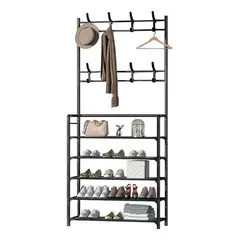 GENERICO - Organizador Multifuncional Rack Zapatero Perchero 4 En 1