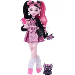 MONSTER HIGH - Muñeca Draculaura con Mascota y Accesorios